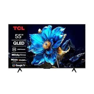 TCL 55 Inch AiPQ Processor Slim Uni-Body QLED Gaming TV Black 55P7K ...