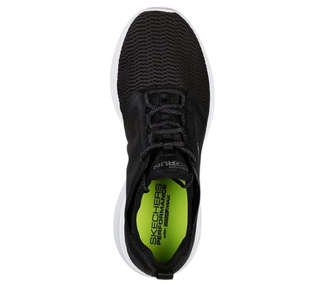 Skechers Black/White Go Run Fast Running Shoes For Men - Style ID ...