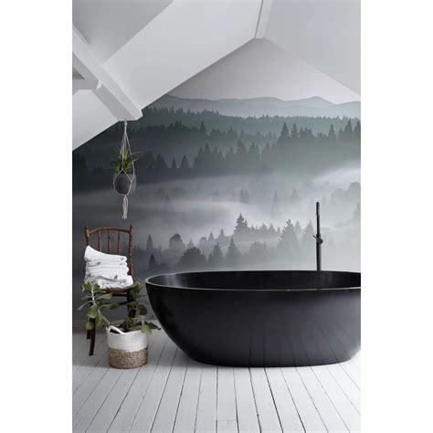 ESTAhome Fototapete Neblige Bergen Grün 2,79 x 2,79 m 158910 kaufen bei OBI