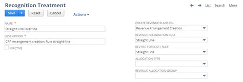 NetSuite Applications Suite - Creating a Recognition Treatment