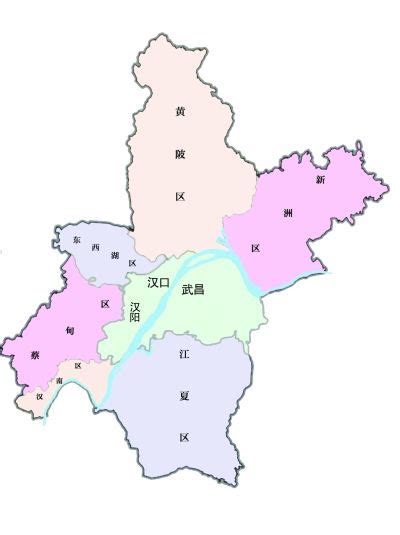 武汉市各城区行政区划图_地图分享