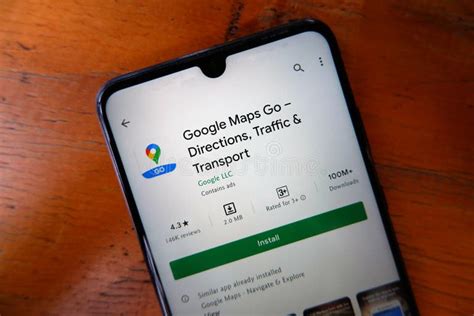 Google Maps Go, Directions, Traffic and Transport Editorial Image ...