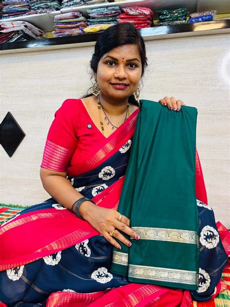 Semi Mysore crepe gap borders – Sarees by Siva