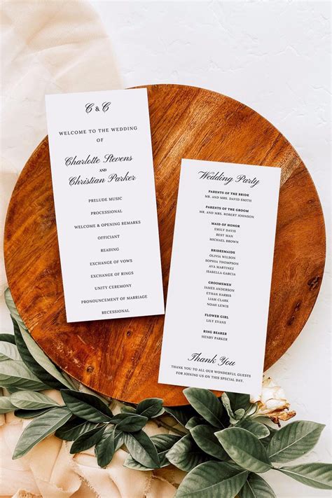 Image result for Example of a Simple Wedding Program