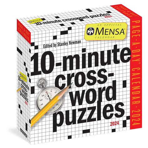Mensa® 10-Minute Crossword Puzzles Page-A-Day Calendar 2024: For ...