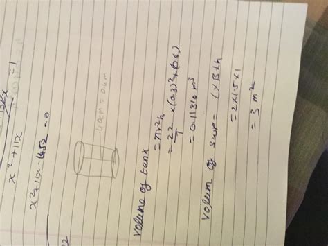 madhu sadan house has an over head tank in the shape of cylinder this ...