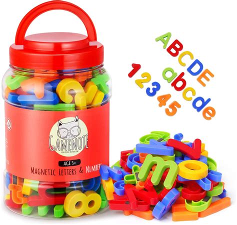 Buy Gamenote Magnetic Letters and Numbers - Plastic Alphabet ABC 123 ...