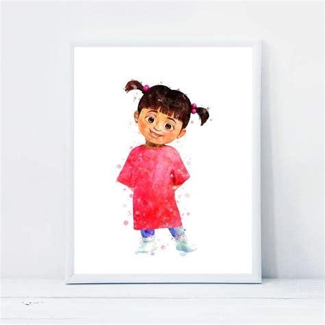 Monsters Inc Boo Watercolor Poster Printable Wall Art Monsters Inc ...