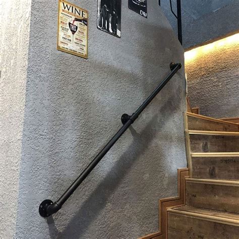 Buy Staircase Handrail - 14ft.Complete Kit, Black Galvanized Pipe, 3 ...