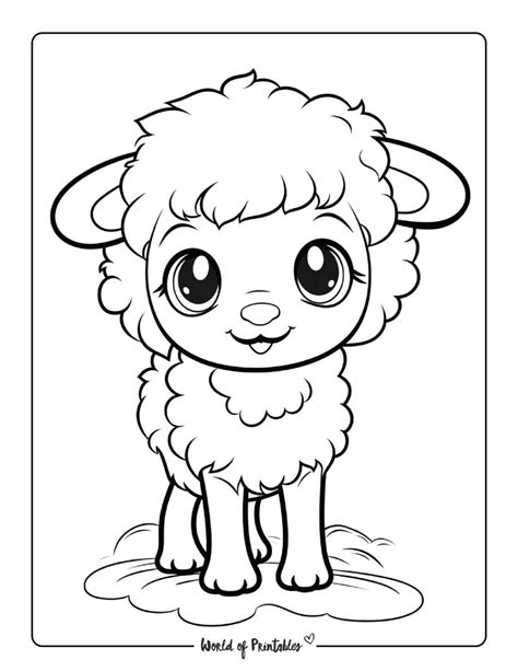 Cute Animal Coloring Pages - World of Printables