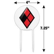 Buy Acrylic Harley Quinn Diamond Logo Cake Topper Party Decoration for ...