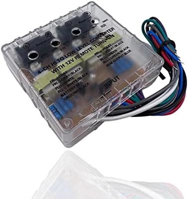 Audiotek 4 Channels Car Audio Hi Low High to Low Impedance RCA Line ...