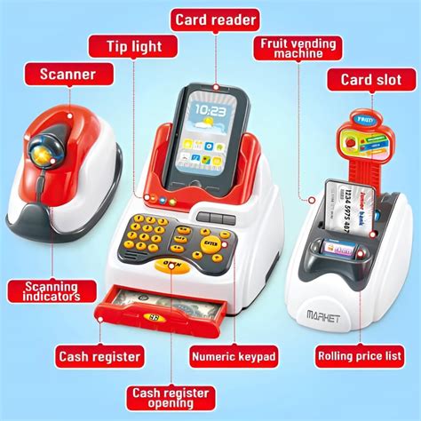 Cash Register with Scanner, Play Cash Register, Credit Reader | 668-92 ...
