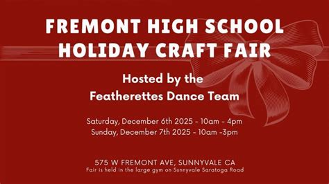 37th Annual Fremont High School Holiday Craft Fair, 1279 Sunnyvale ...