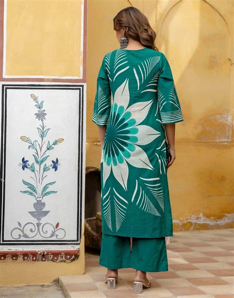 Cotton Printed Straight 3 Piece Kurta Set – Skylee