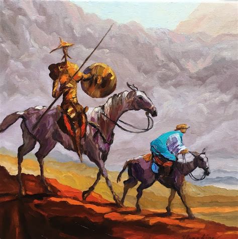 Don Quixote Painting Original Oil Painting Art for Men Sancho Panza ...