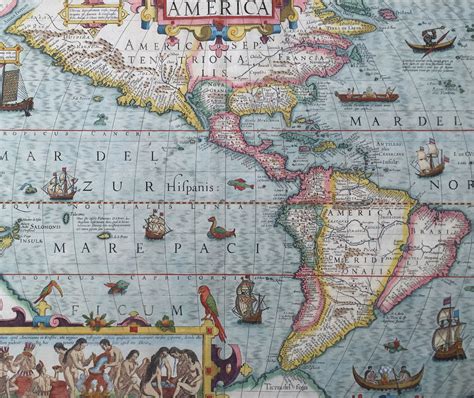 1630 Jodocus Hondius Antique Map of America - Classical Images