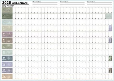 Wall Calendar 2025, Yearly Wall Planner 2025 Poster Calendar, Wall ...