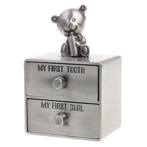 My First Tooth & Curl Silver Trinket Box Set Keepsake Boy Girl Gift ...