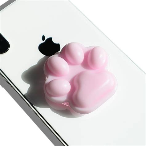 ZORBES® Cute Cat Paw Phone Grip 3D Phone Grip Retractable Self Adhesive ...