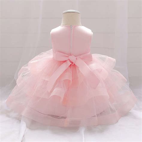 Shop Online Girls Pink Sleeveless Half Embellished Party Dress at ₹1149