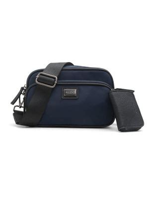 Buy Aldo Lunzer Navy Blue Men Sling Bag with Coin Pouch Online
