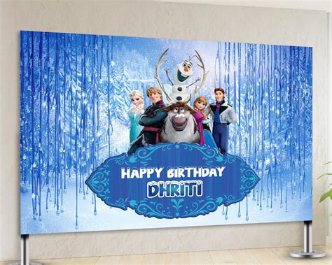 Frozen Theme Customized Backdrop | Personalized Party Supplies Online ...