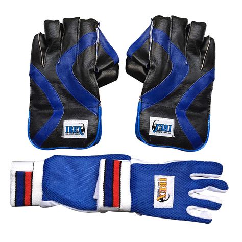 Buy JetFire Ibex College Cricket Men's Wicket Keeping Gloves And Cotton ...
