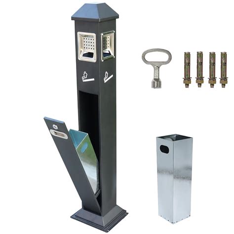 Amazon.com: Wadoy Commercial Cigarette Butt Disposal Outdoor, Standing ...