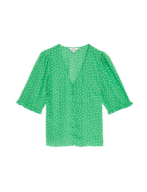 Buy Printed V-Neck Puff Sleeve Blouse at Marks & Spencer