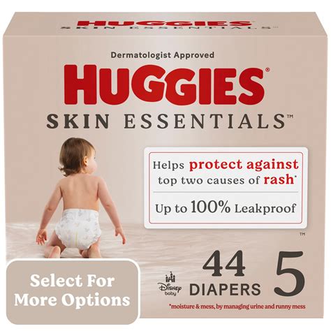 Huggies Skin Essentials Baby Diapers, Size 5 (27+lbs), 44 Ct (Select ...