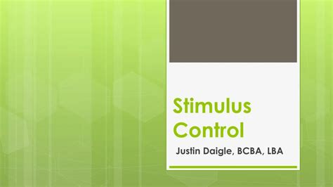 Image result for Stimulus Control Examples