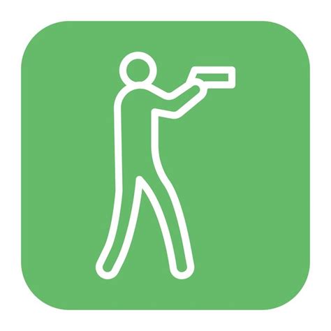 Shooting in standing position icon vector image can be used for ...