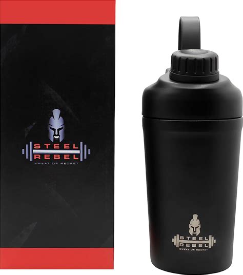 Steel Rebel - Protein Eiweiß Doppelwandiger Isolierter Shaker Edelstahl ...