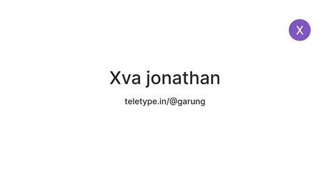 Xva jonathan — Teletype
