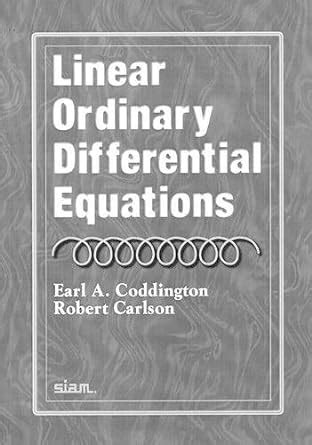 Buy Linear Ordinary Differential Equations Book Online at Low Prices in ...
