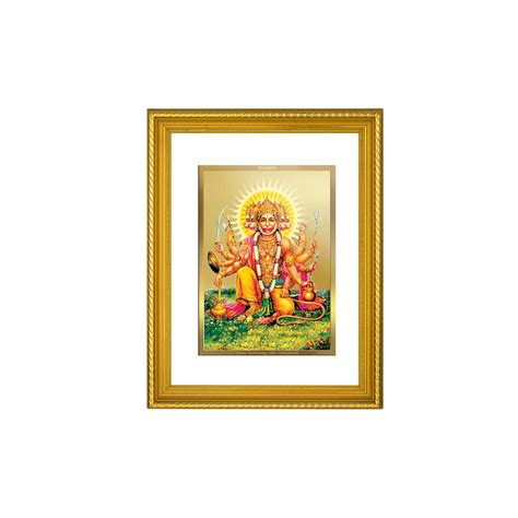 DIVINITI Panchmukhi Hanuman Gold Plated Wall Photo Frame, Table Decor ...