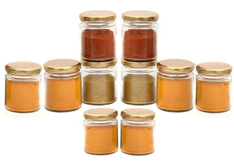 Buy MACHAK Round Glass Jar Kitchen Storage Container With Metal Cap ...