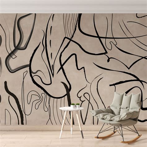 Abstract Brushstrokes wall art for wallpaper