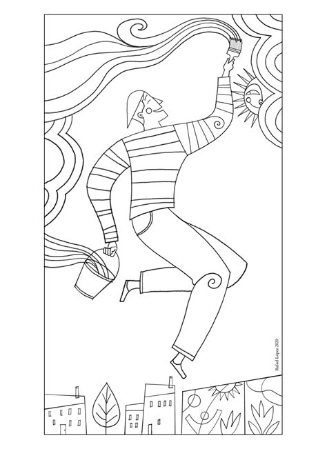 Maybe Something Beautiful: Coloring Page | Rafael López