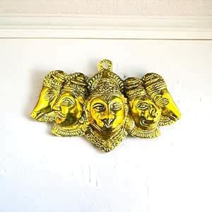 Buy Rockshok Metal Panchmukhi Hanuman ji Murti/Bajrangbali Idol for ...