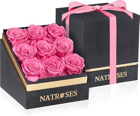 Amazon.com: NATROSES Forever Preserved Roses in a Box, 100% Real Roses ...