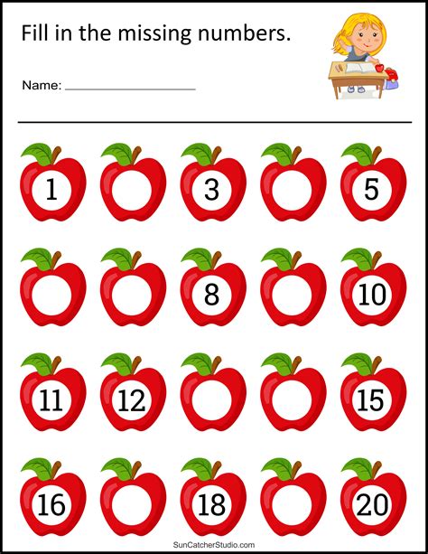 Missing Numbers Worksheets (Fill in the Missing Numbers) – Free ...