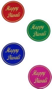 Comet Busters 1 cm Happy Diwali Gift Stickers for Envelopes, Gift Bags ...