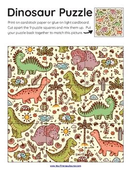 Visual Spatial Puzzles - Square Puzzle Pack by YourTherapySource