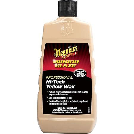 MEGUIAR'S PROFESSIONAL 26 HI-TECH YELLOW WAX 473ML : Amazon.in: Car ...