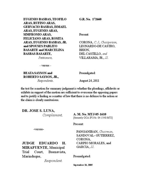 Summary judgment Examples 的图像结果