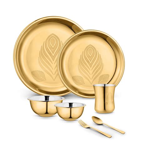 Classic Essentials Stainless Steel Divine Dinner Set with High Grade P ...
