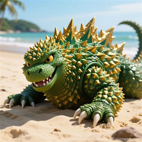 Godzilla with Durian Spikes | Stable Diffusion Online