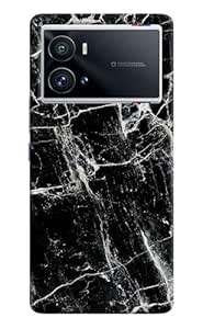CASEKARO Black Marble Texture Printed Cover for iQOO 9 Pro 5G | Hard ...